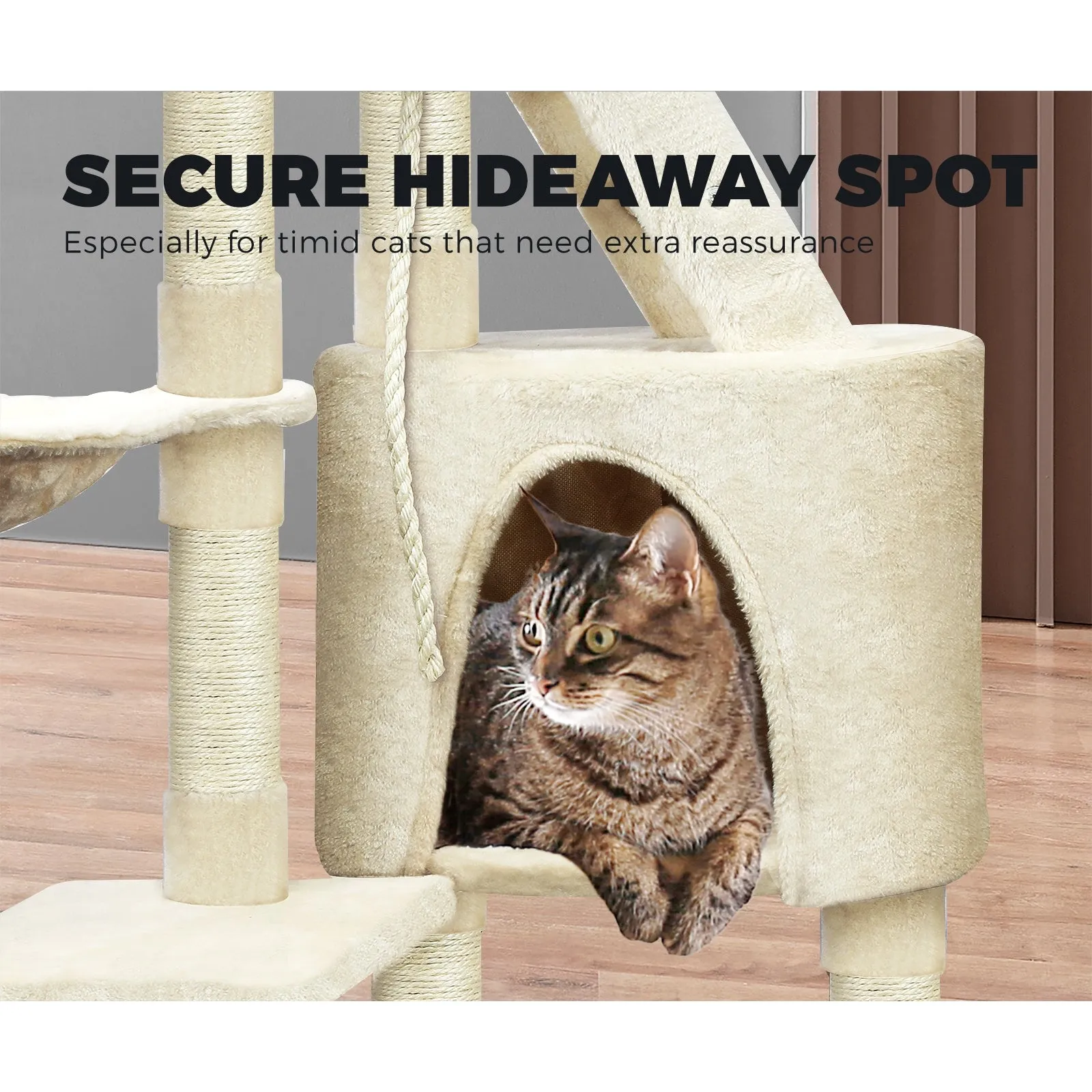 1.2M Cat Trees Scratching Post Scratcher Furniture Kitty Condo Tower House Trees