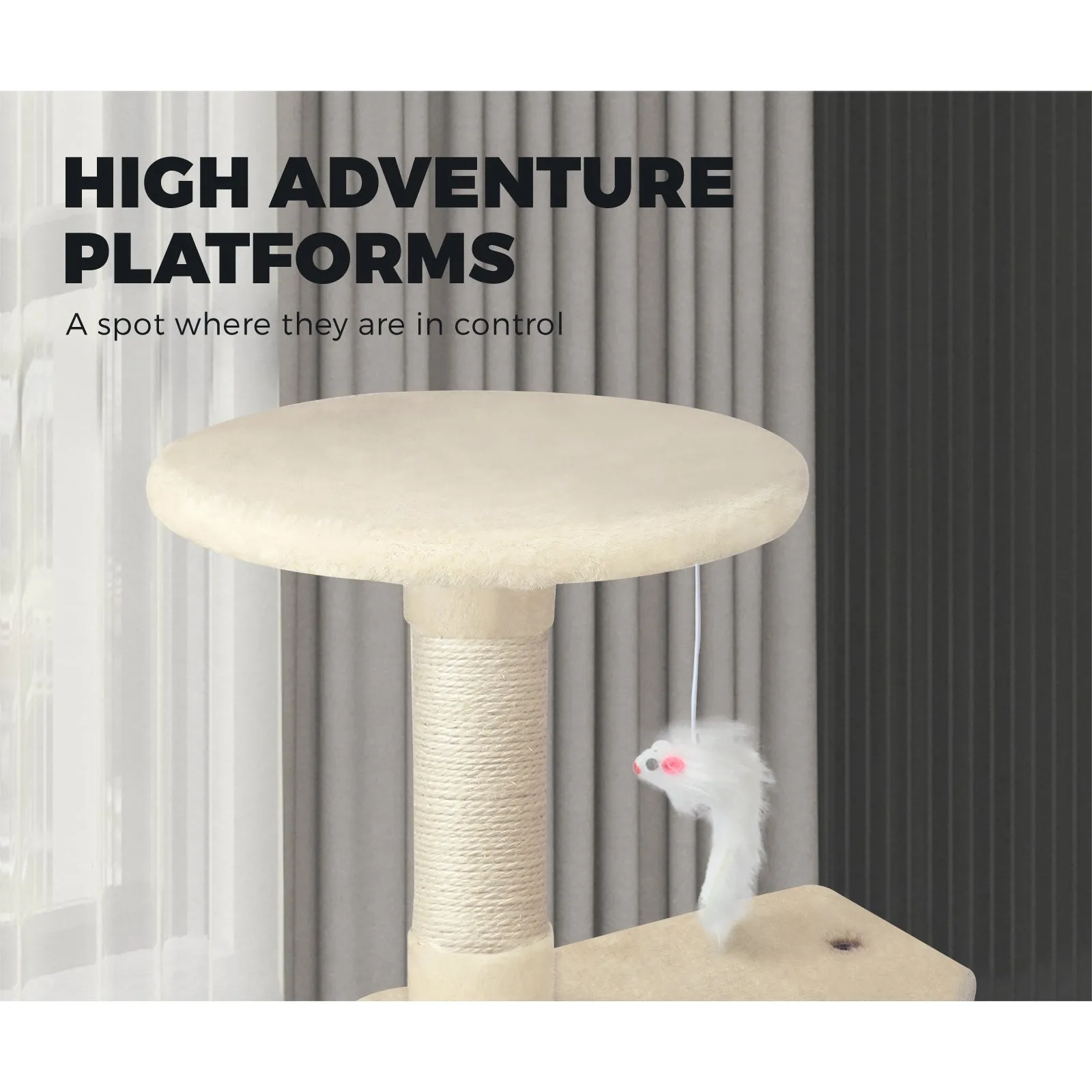 1.2M Cat Trees Scratching Post Scratcher Furniture Kitty Condo Tower House Trees