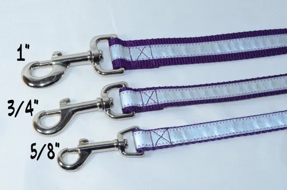 2-Ply Heavy Duty Leash | Solid or Reflective | 3 widths, 20 colors