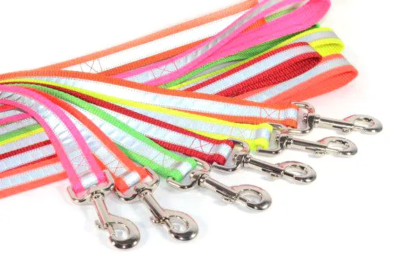2-Ply Heavy Duty Leash | Solid or Reflective | 3 widths, 20 colors