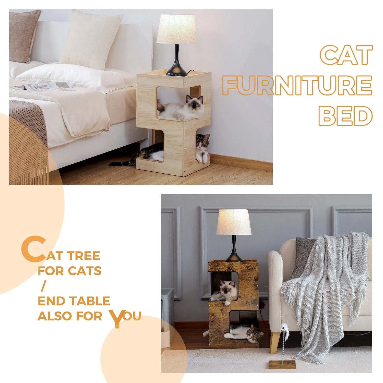 23" Cat Scratching Post / Tree / Pole Side Table