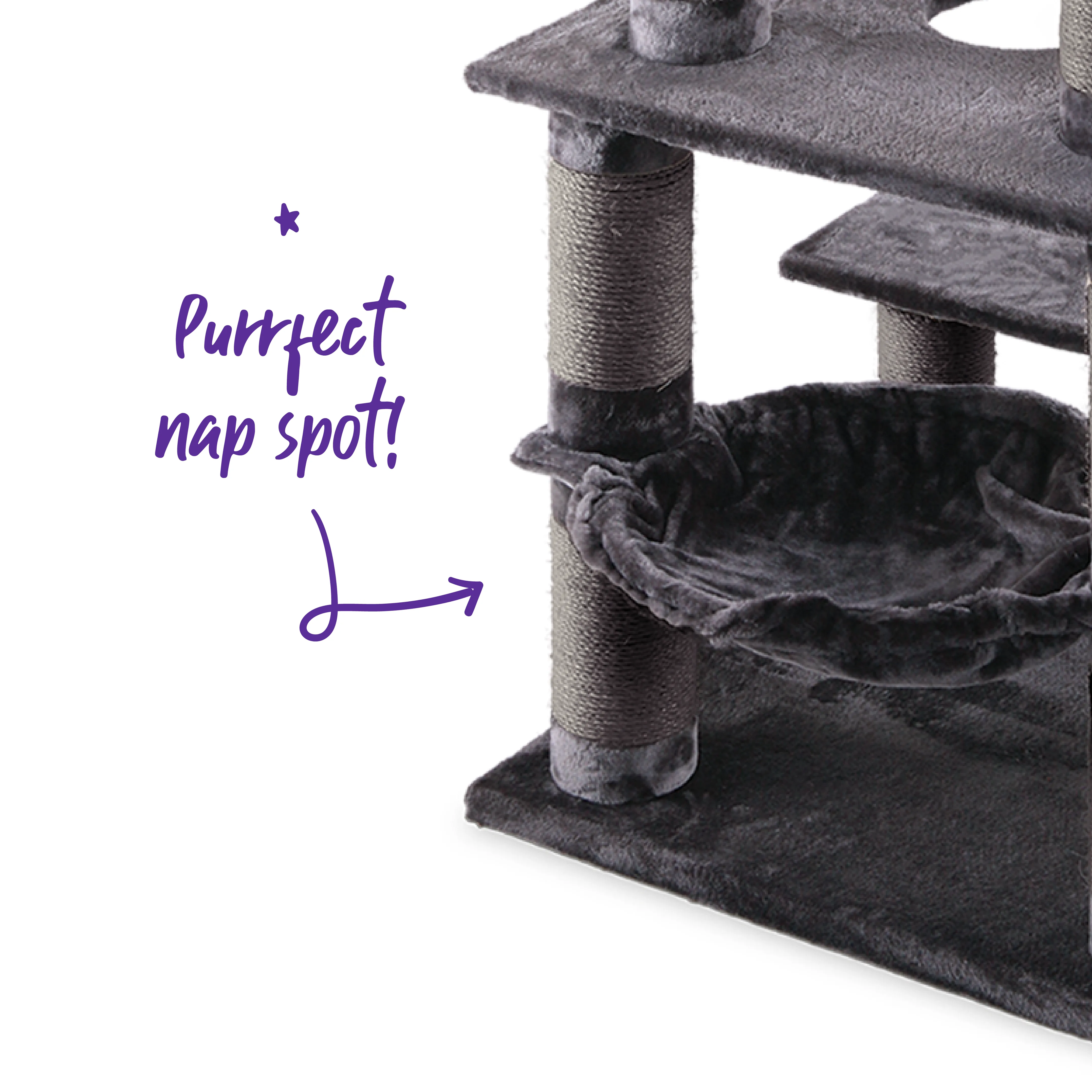 5 Level Cat Playground - Charcoal