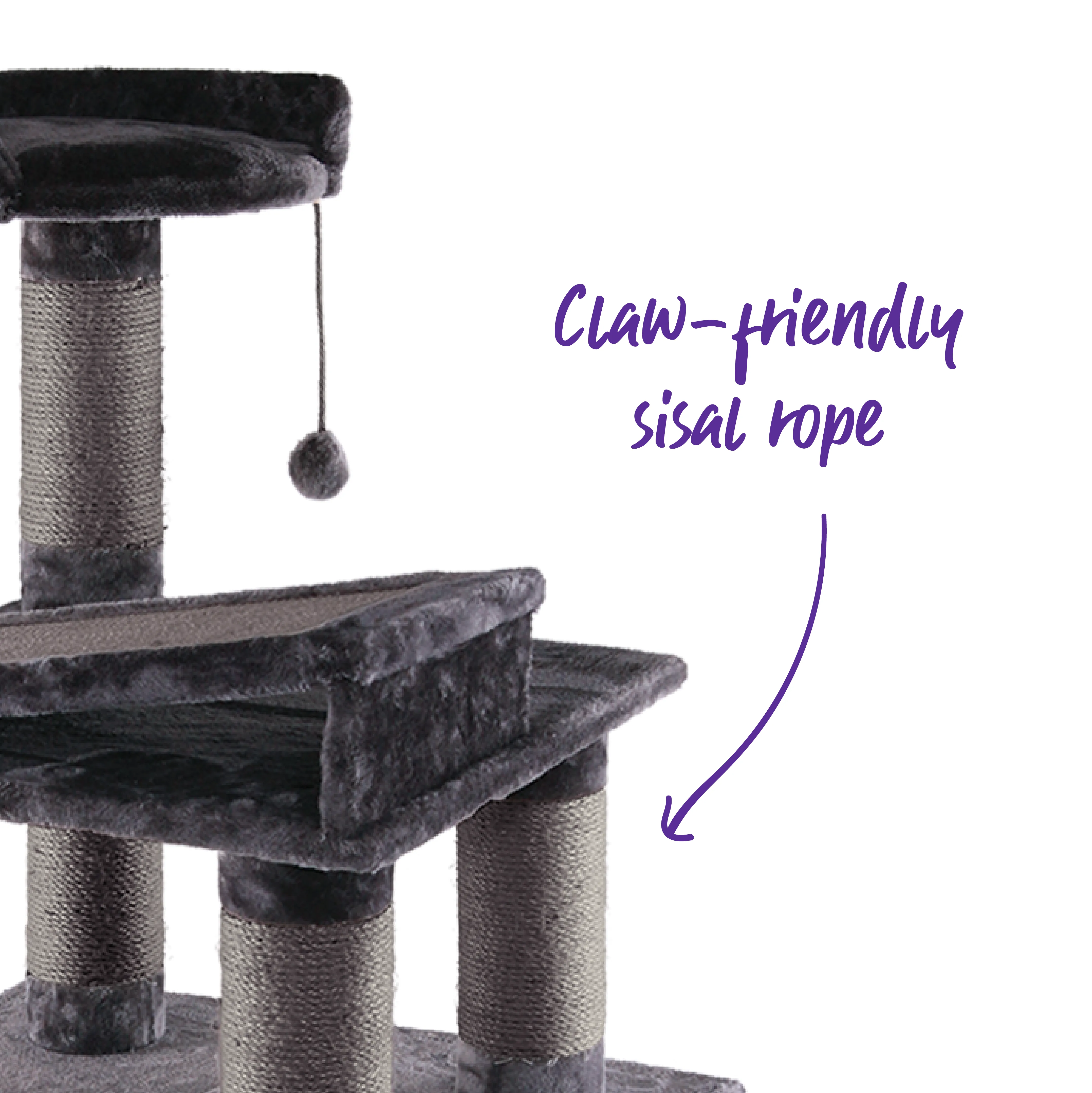 5 Level Cat Playground - Charcoal