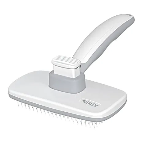 Aiitle Pet Self Cleaning Slicker Hair Brush Green