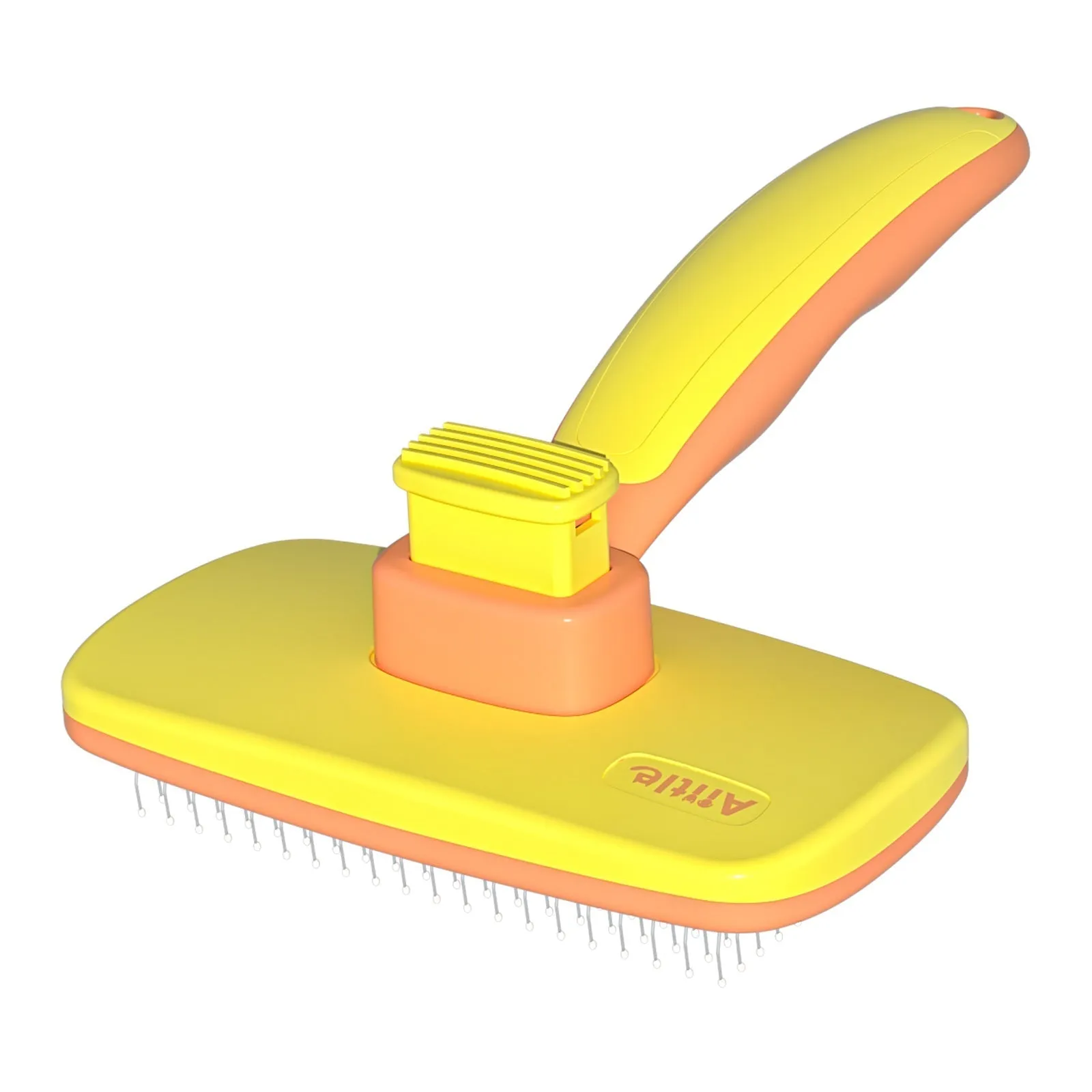 Aiitle Pet Self Cleaning Slicker Hair Brush Green