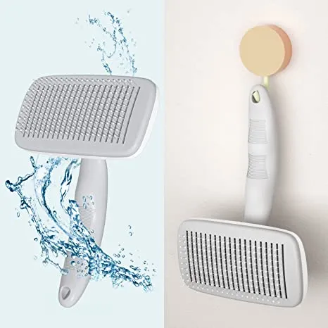 Aiitle Pet Self Cleaning Slicker Hair Brush Green
