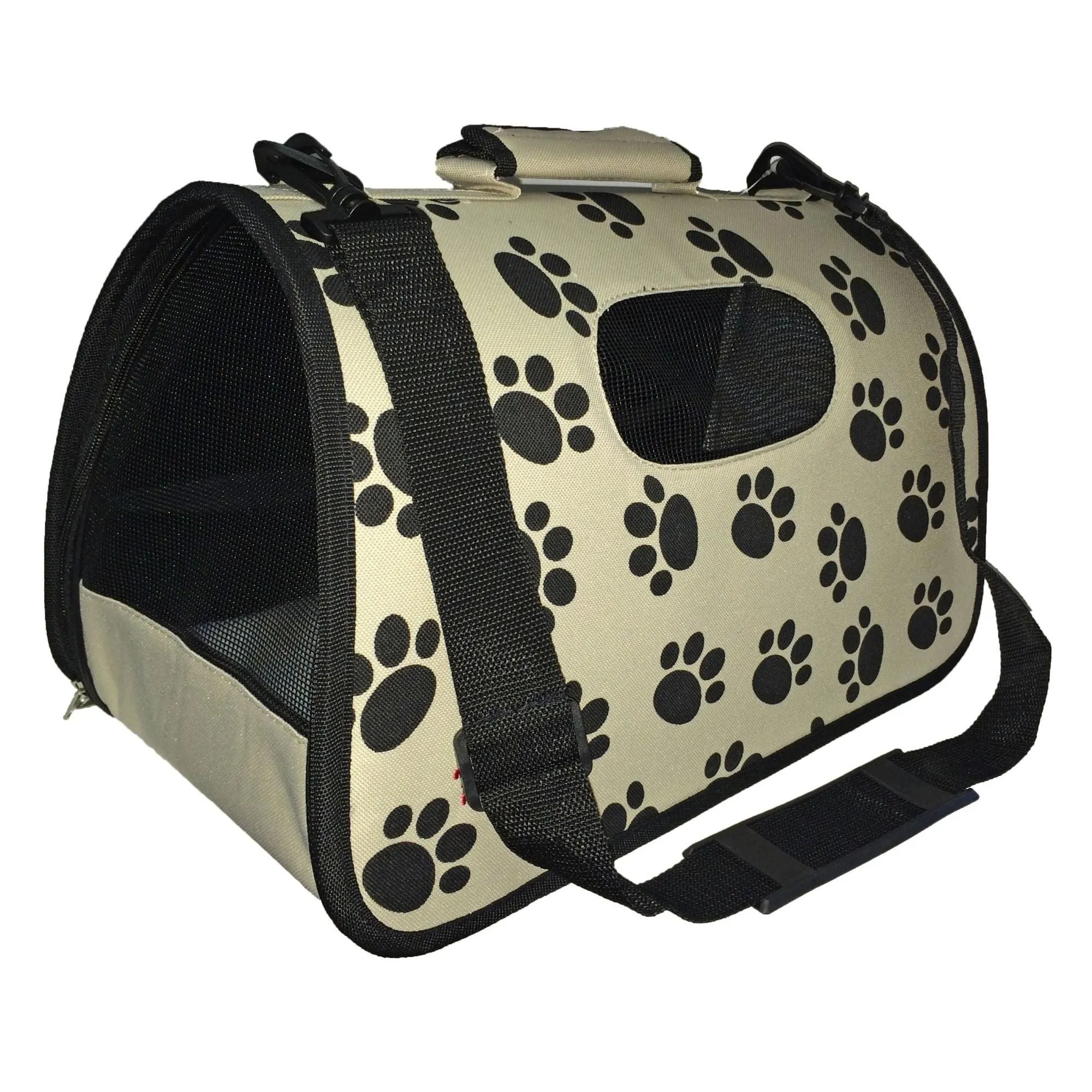 Airline approved folding pet carrier with leash holder and thermal insulation. Explorer