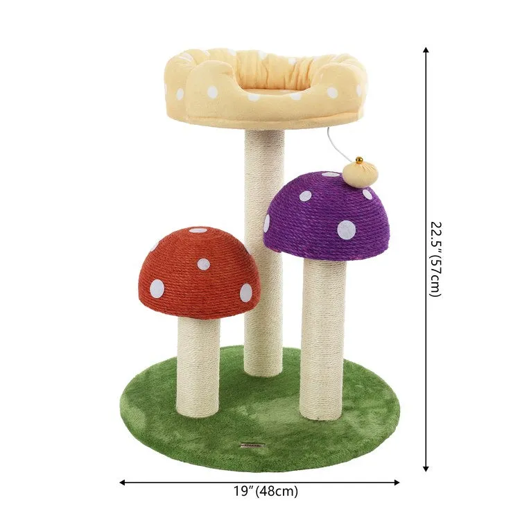 Aisling Four-Tier Modern Sisal Heart Cat Tree with Scratching Posts