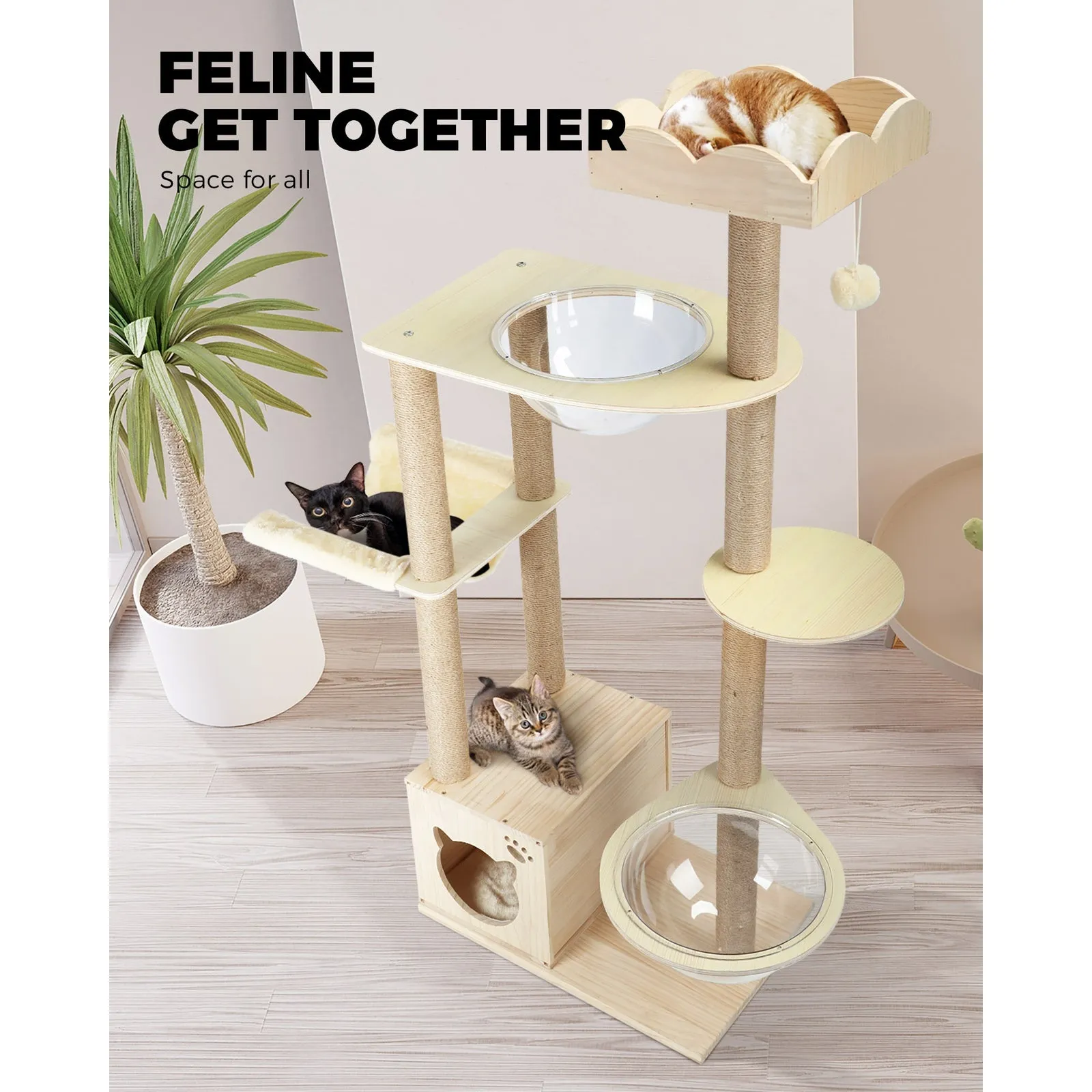 Alopet Cat Tree Scratching Post Scratcher Cats Tower Condo House Bed Furniture