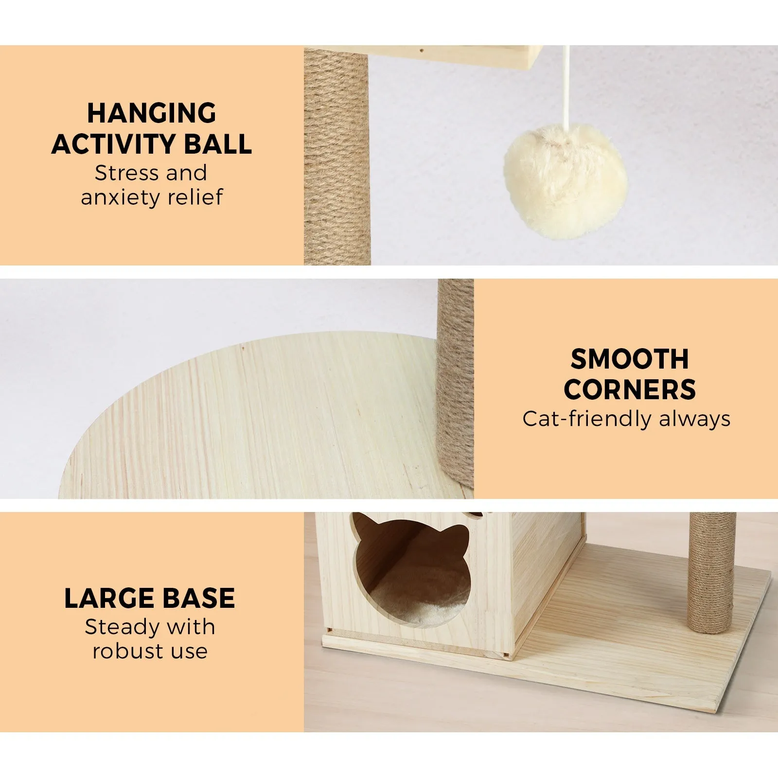 Alopet Cat Tree Scratching Post Scratcher Cats Tower Condo House Bed Furniture