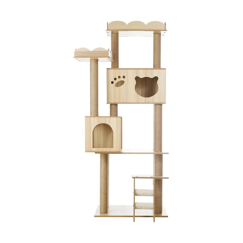 Alopet Cat Tree Tower Scratching Post Wood Condo 161cm