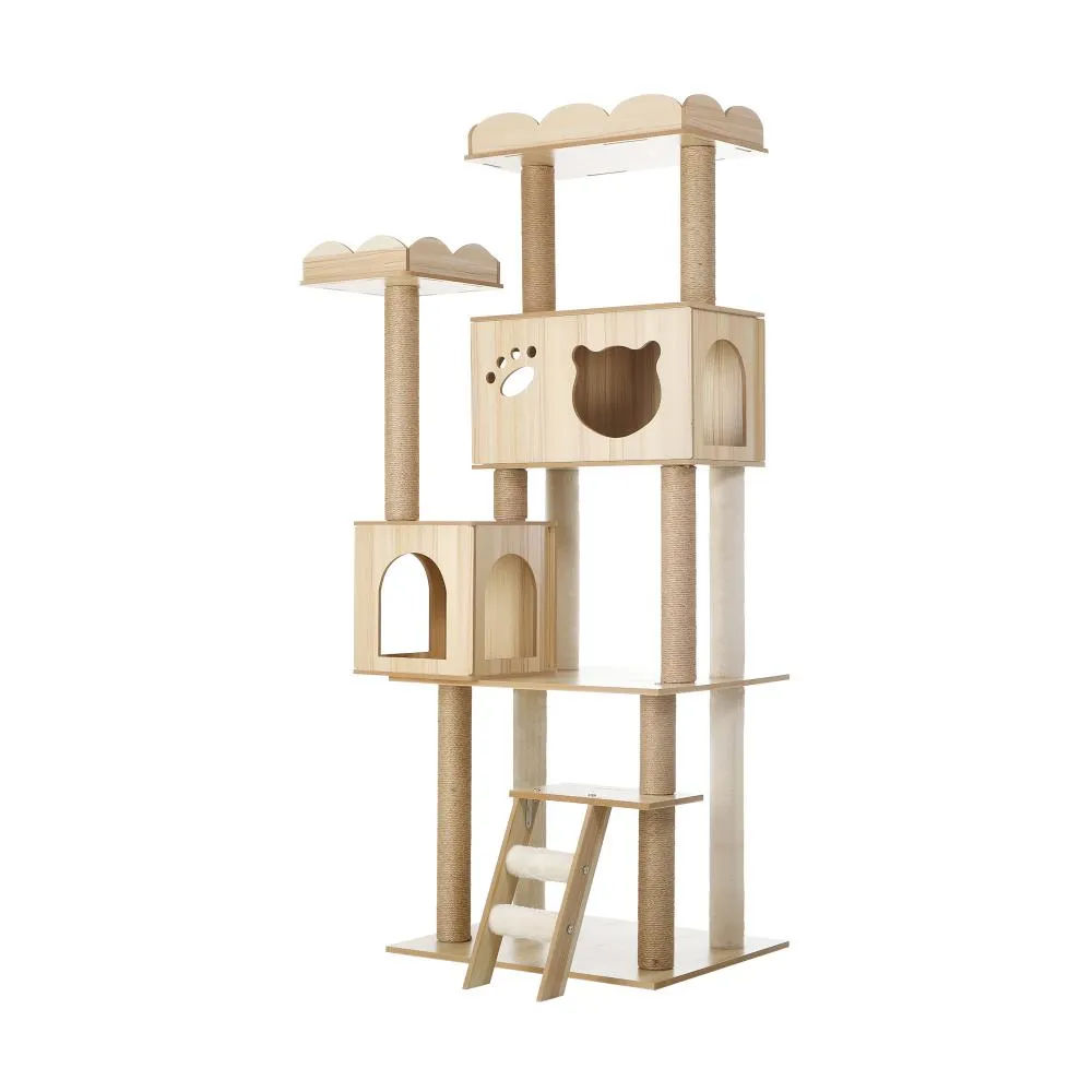 Alopet Cat Tree Tower Scratching Post Wood Condo 161cm