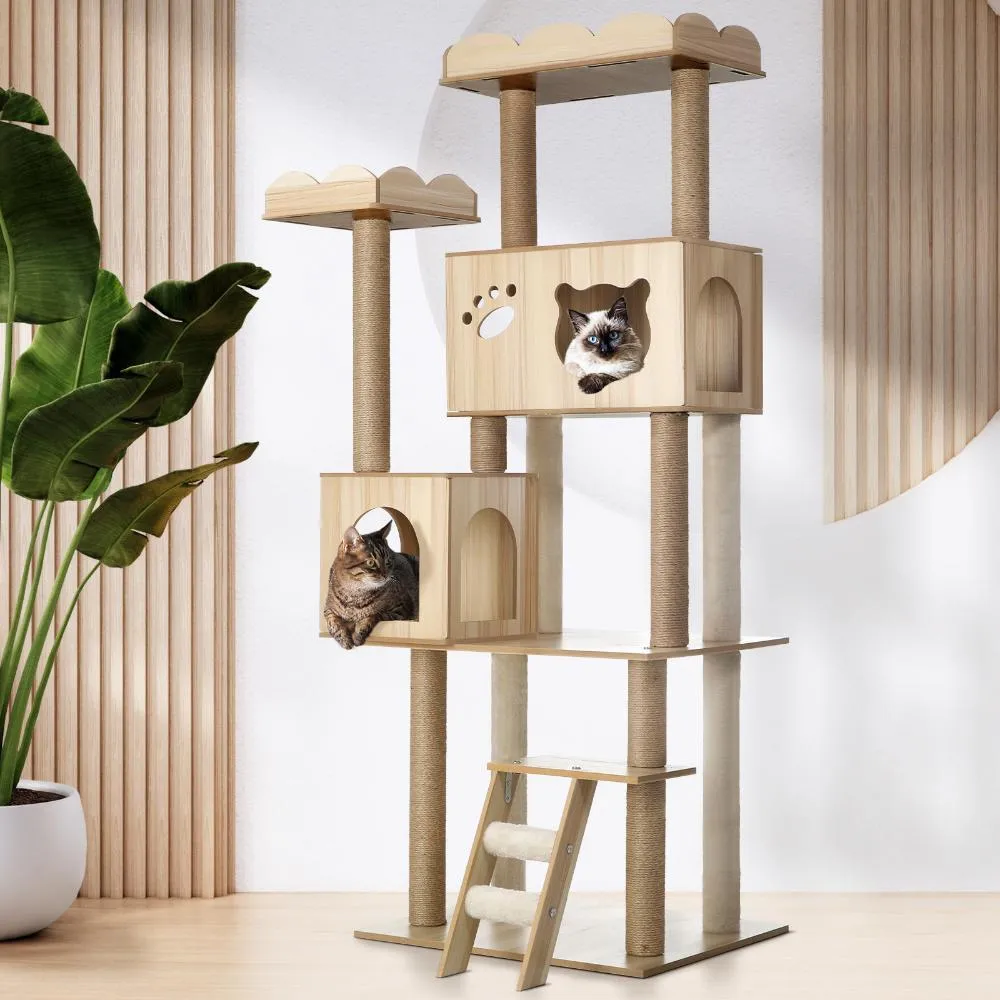 Alopet Cat Tree Tower Scratching Post Wood Condo 161cm