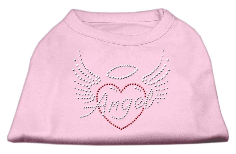 Angel Heart Rhinestone Dog Shirt Light Pink XS (8)