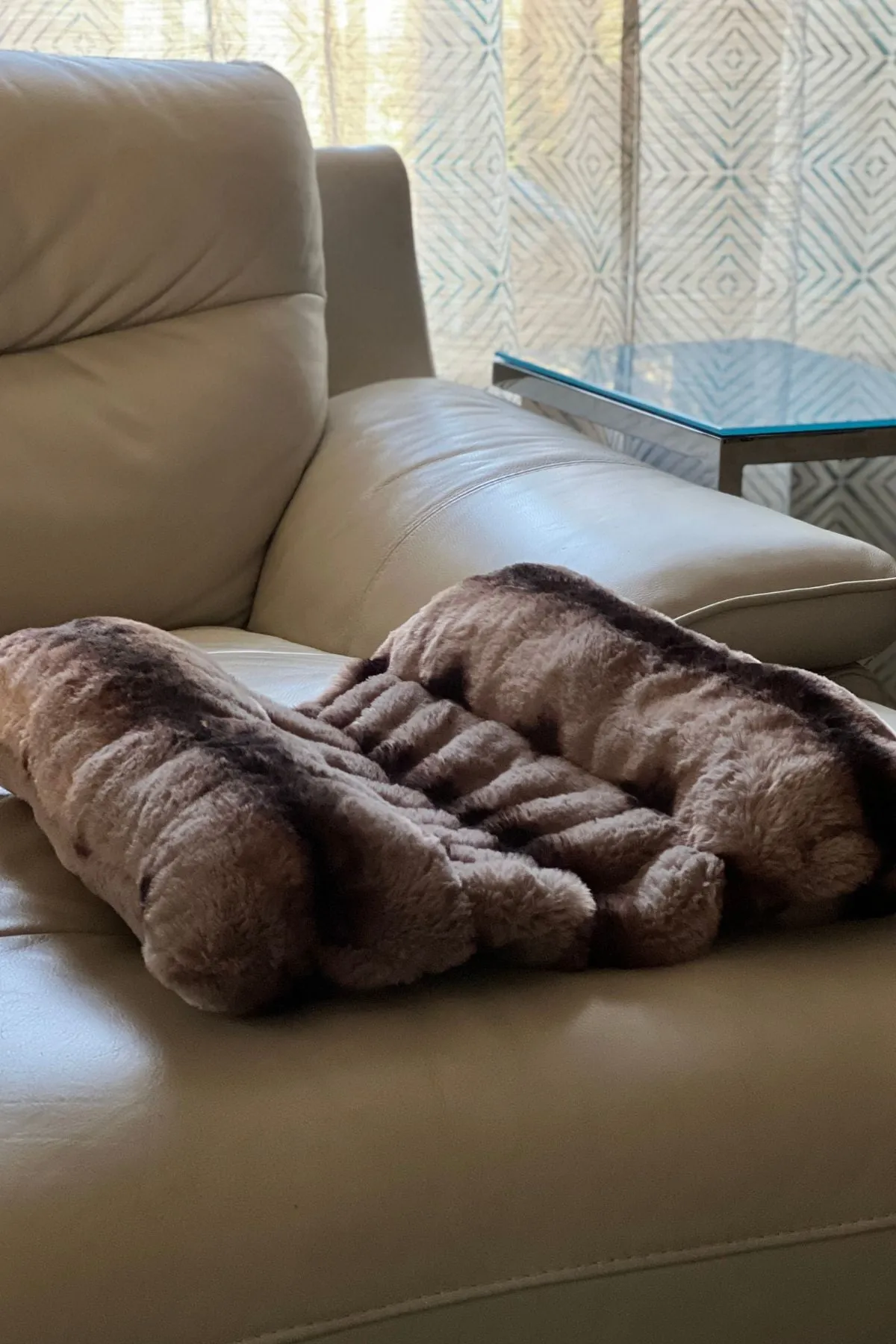 Bolstered Pet Bed - Royal Opulence Faux Furs (Sold Out - Merlot!)