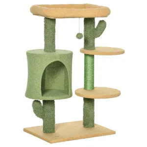 Cactus Cat Climbing Tower Activity Centre, 90cm - Green