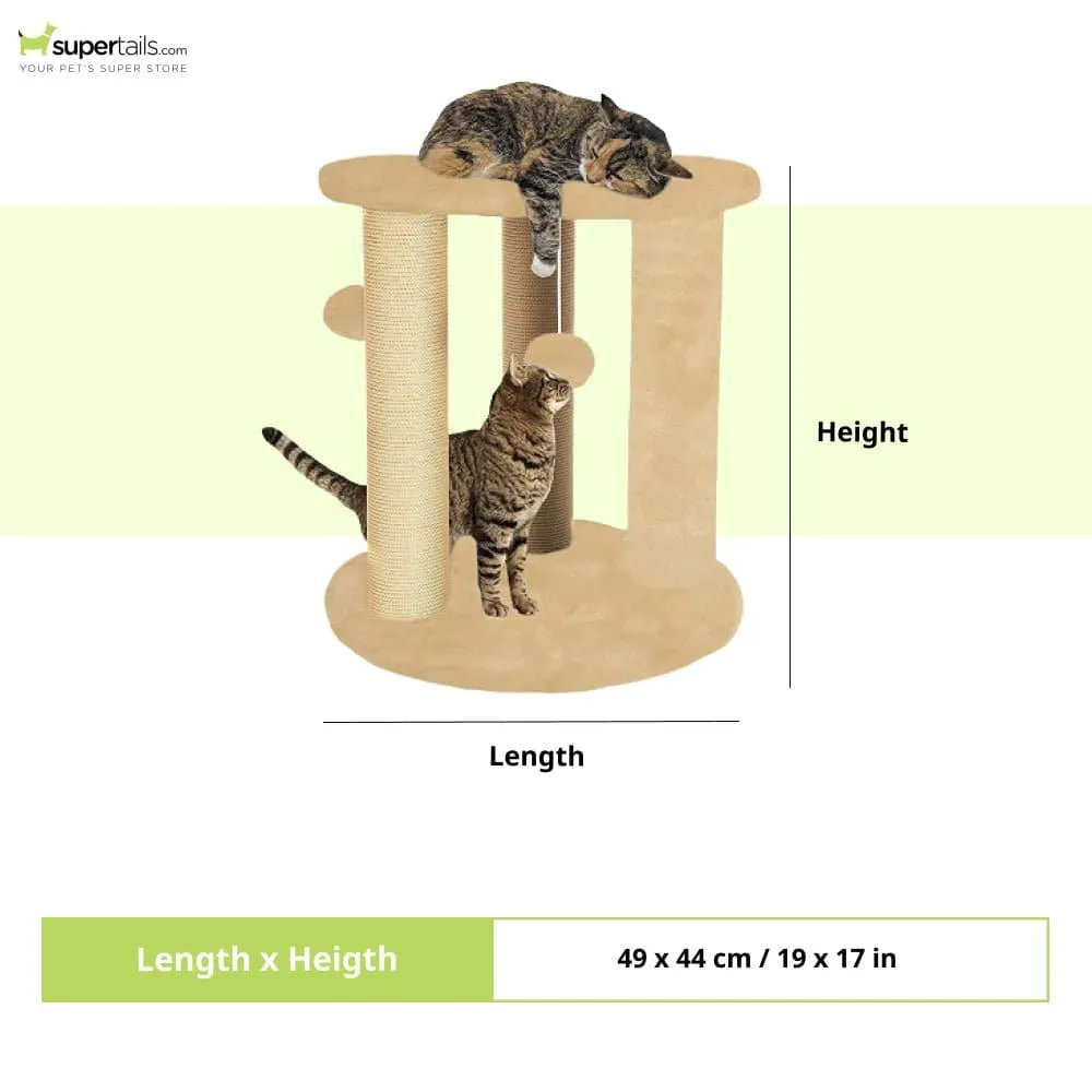 Callas Rio and Me Round Tree Condo with Sisal Scratching Posts for Kittens & Cats
