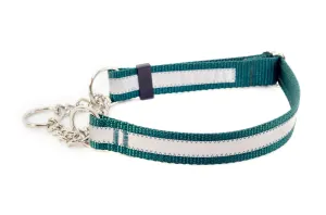 Chain (Half-Check) Martingale Dog Collar  | Solid or Reflective | 4 widths!