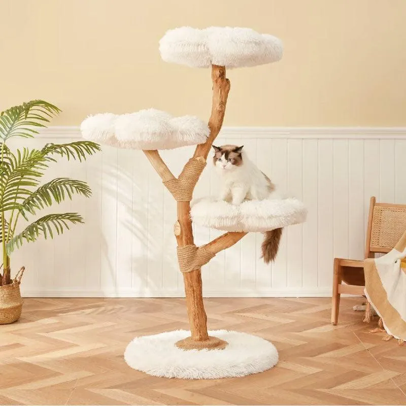 Clouds Deluxe Solid Wood Cat Tree Climbing Frame