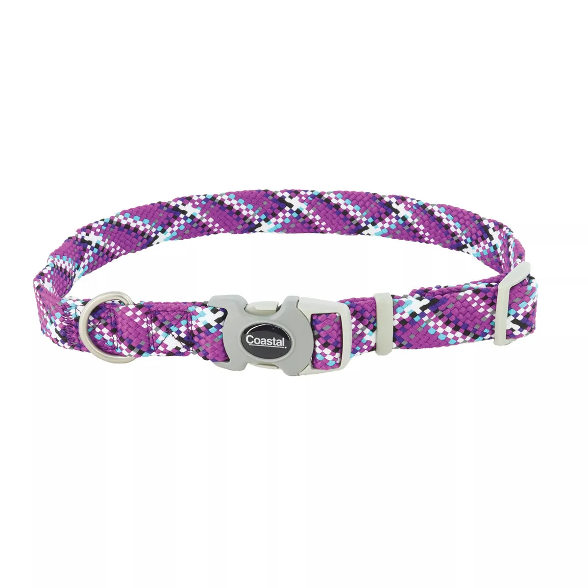 Coastal Pro Active Adjustable Woven Reflective Dog Collar S/M Woven Violet