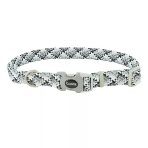 Coastal Pro Active Adjustable Woven Reflective Dog Collar XS Grey Scale