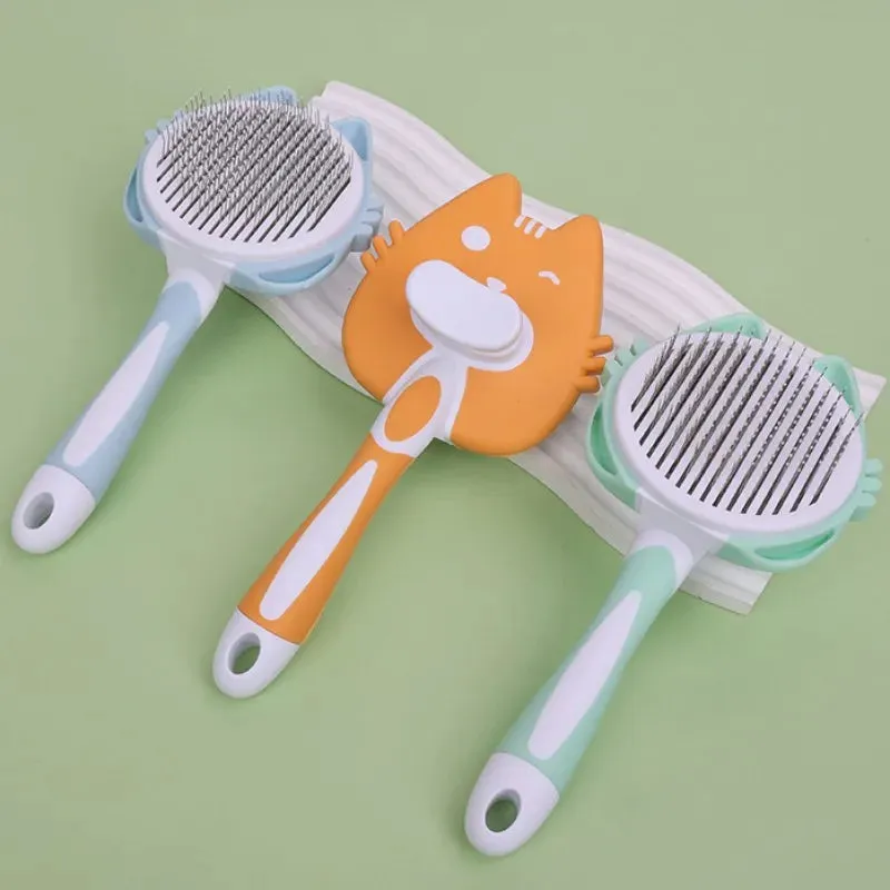 Dog Brush Self Cleaning Cat Brush Pet Hair Remover Massage Dogs Combs Pet Grooming One Button Cleaning Dog Brushes Pet Supplies
