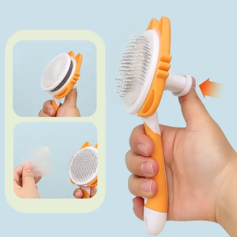 Dog Brush Self Cleaning Cat Brush Pet Hair Remover Massage Dogs Combs Pet Grooming One Button Cleaning Dog Brushes Pet Supplies