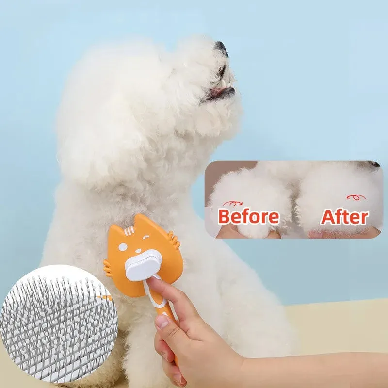 Dog Brush Self Cleaning Cat Brush Pet Hair Remover Massage Dogs Combs Pet Grooming One Button Cleaning Dog Brushes Pet Supplies