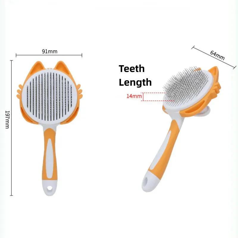 Dog Brush Self Cleaning Cat Brush Pet Hair Remover Massage Dogs Combs Pet Grooming One Button Cleaning Dog Brushes Pet Supplies