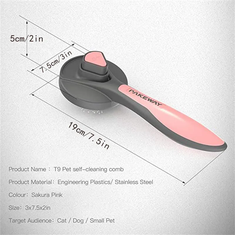 Funki Buys | Pet Brushes | Cat Dog Comb Pop Out Self Cleaning
