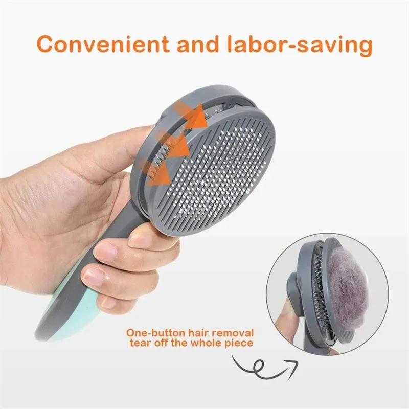 Funki Buys | Pet Brushes | Cat Dog Comb Pop Out Self Cleaning