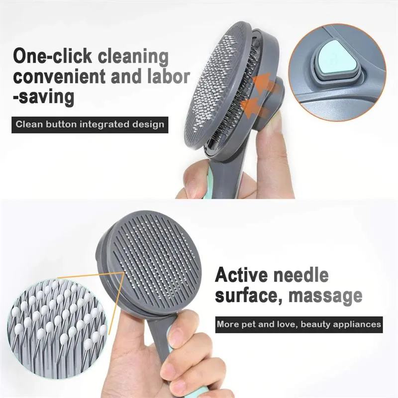 Funki Buys | Pet Brushes | Cat Dog Comb Pop Out Self Cleaning