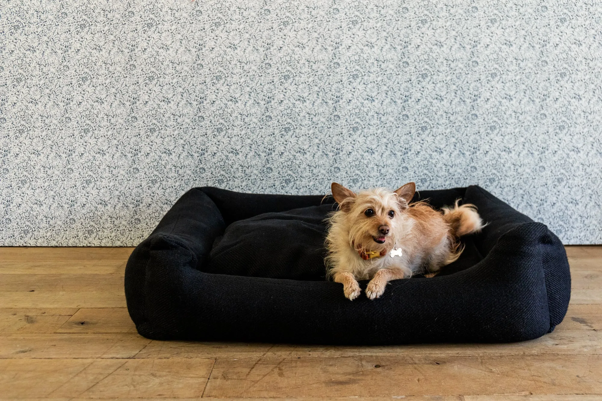 Henri Jute Dog Bed, Charcoal
