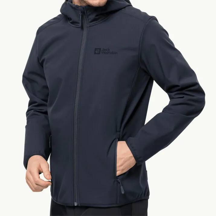 Jack Wolfskin Men's Bornberg Hoody Softshell Jacket| Night Blue