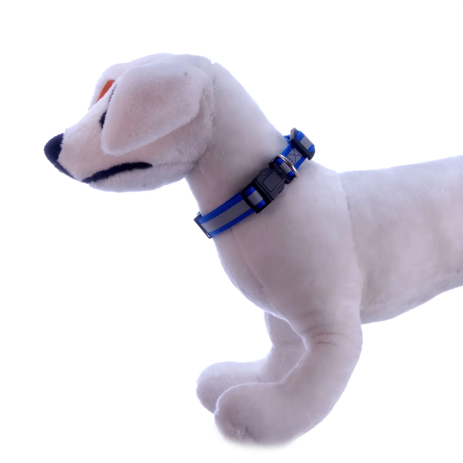 Jeffers Reflective Stripe Nylon Dog Collars, 3/4"W Adjustable to 14"-22"L