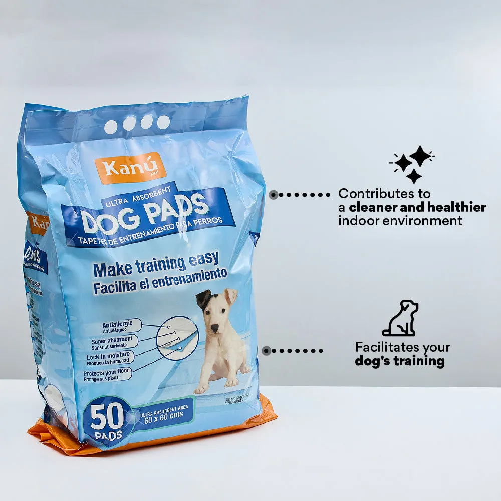 Kanu Pet Dog Pads Kanu Pet Dog Training Pads, Pack of 10, Absorbent, Anti-Allergenic, Non-Slip