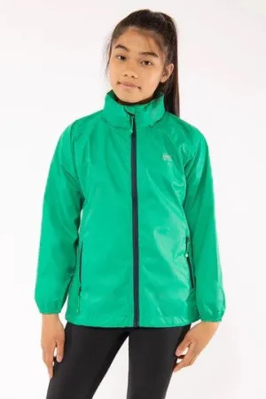 Mac in a Sac Kids Waterproof Breathable Windproof Packable Origin Jacket-GREEN