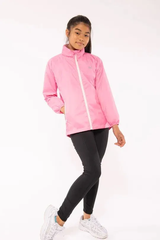 Mac in a Sac Kids Waterproof Breathable Windproof Packable Origin Jacket-PINK
