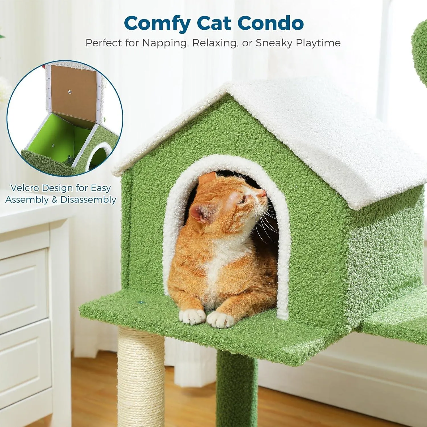 Multi-Level Indoor Cat Tree with Perch & Ball & Scratching Posts