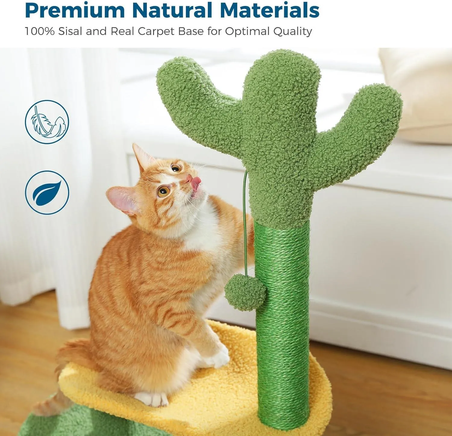 Multi-Level Indoor Cat Tree with Perch & Ball & Scratching Posts