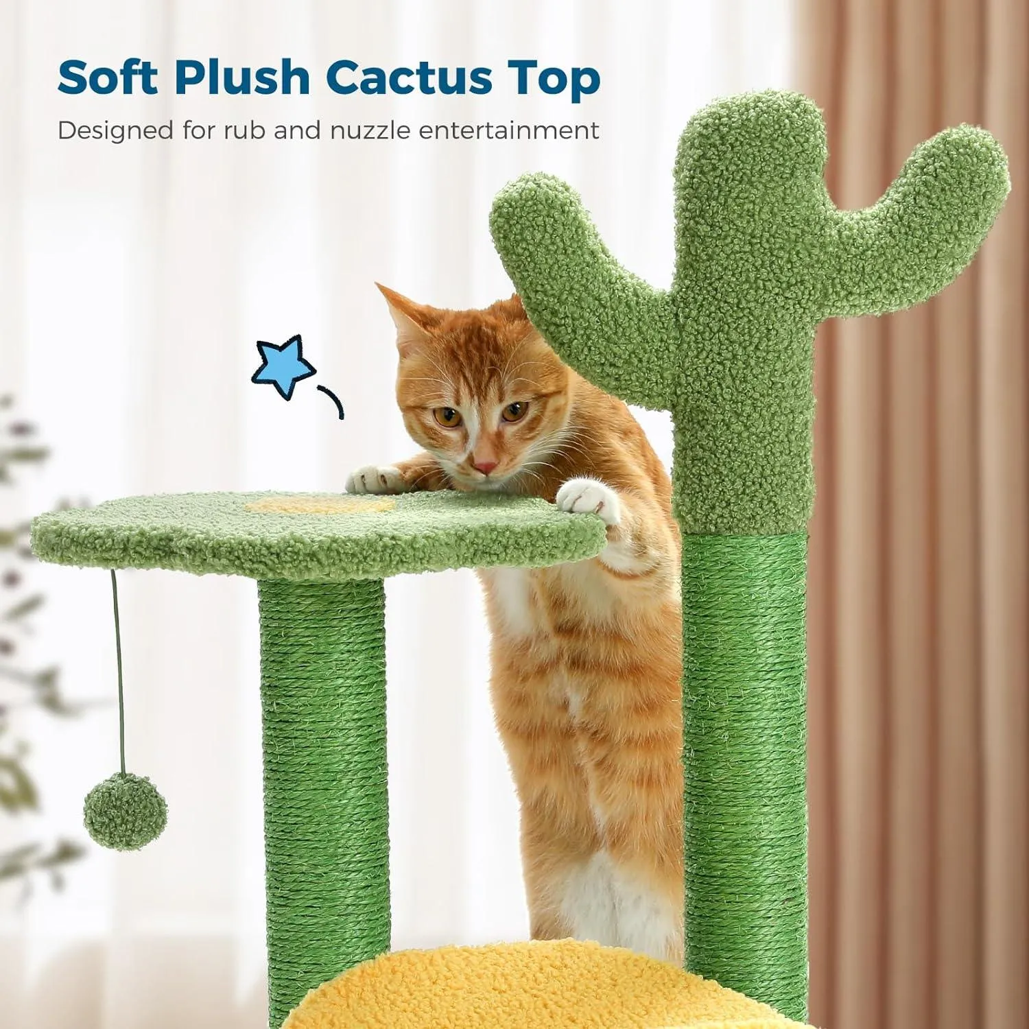 Multi-Level Indoor Cat Tree with Perch & Ball & Scratching Posts