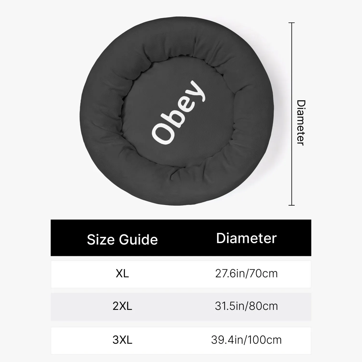 Obey - Round Small Size Pet Bed