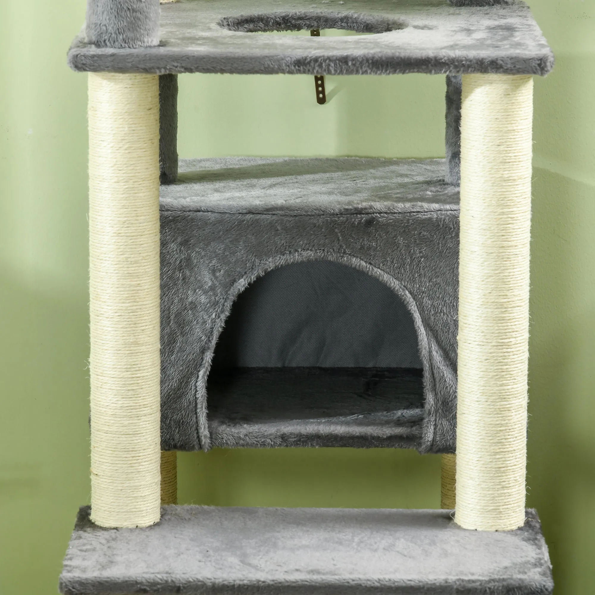 PawHut 184cm Cat Tree for Indoor Cats, Modern Cat Tower with Cat Bed - Grey