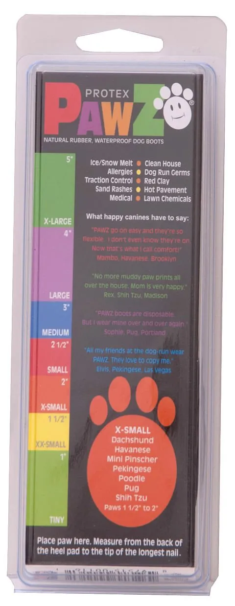 PawZ Dog Boots, Black (12-pack)