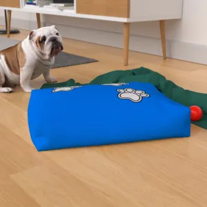 Pet Bed - Paws on Blue