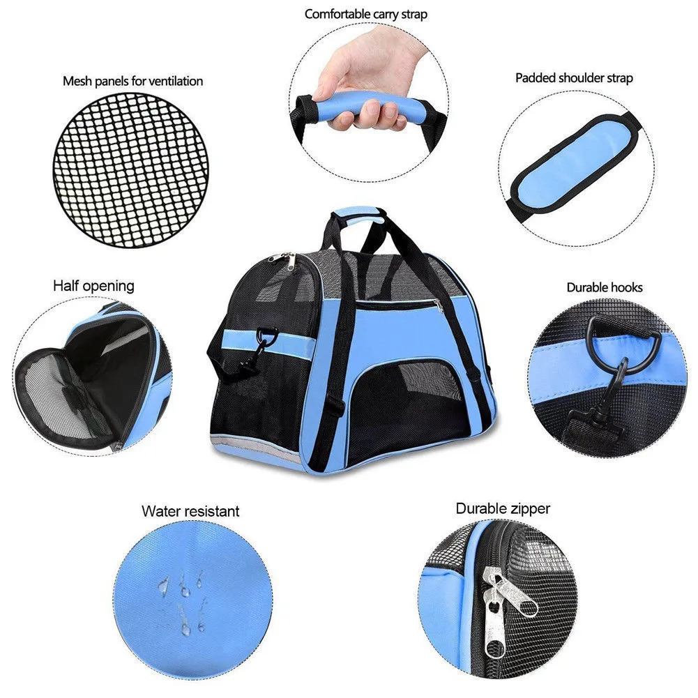 Pet Carrier Bag Portable Large Cat Dog Comfort Tote Travel Bag Airline Approved