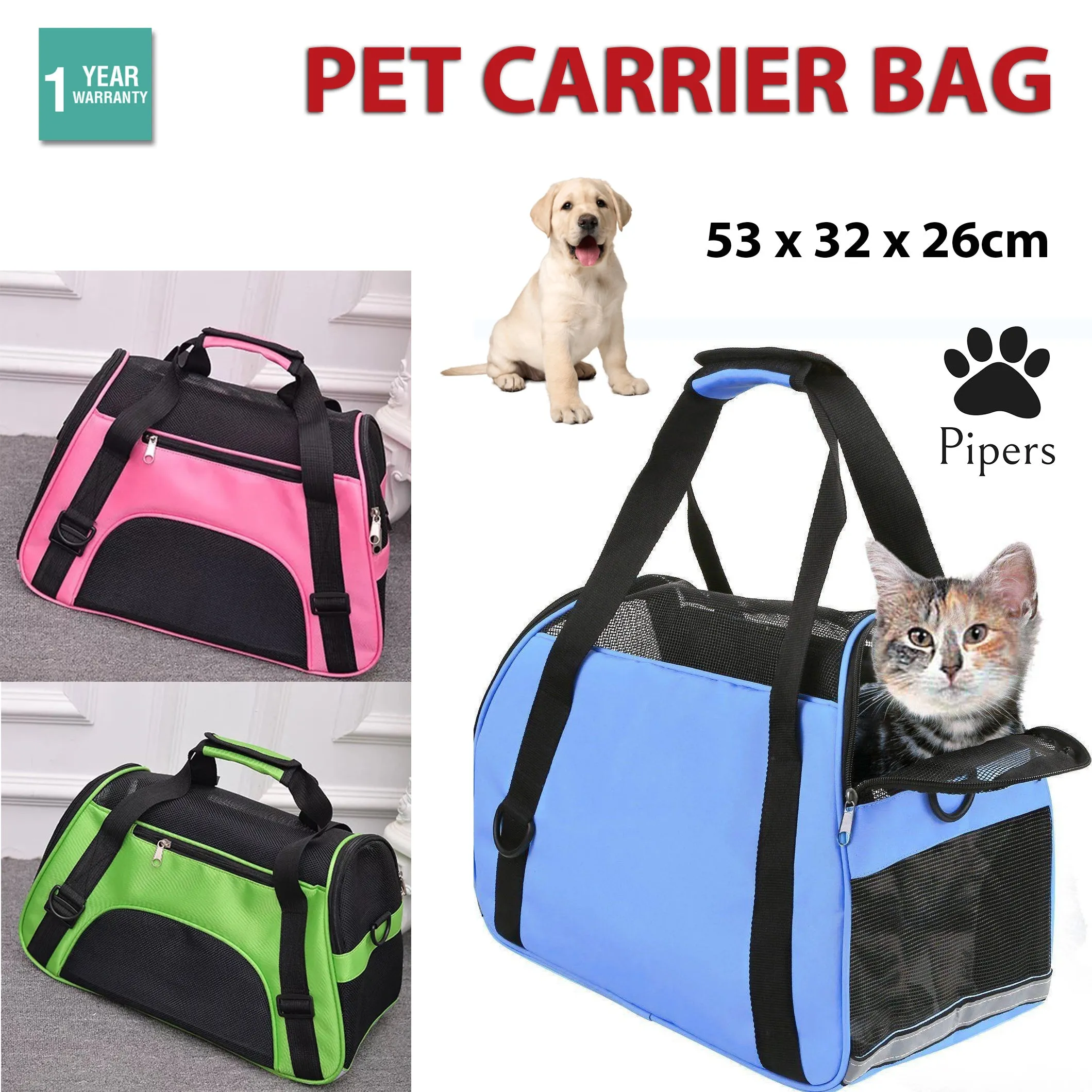 Pet Carrier Bag Portable Large Cat Dog Comfort Tote Travel Bag Airline Approved