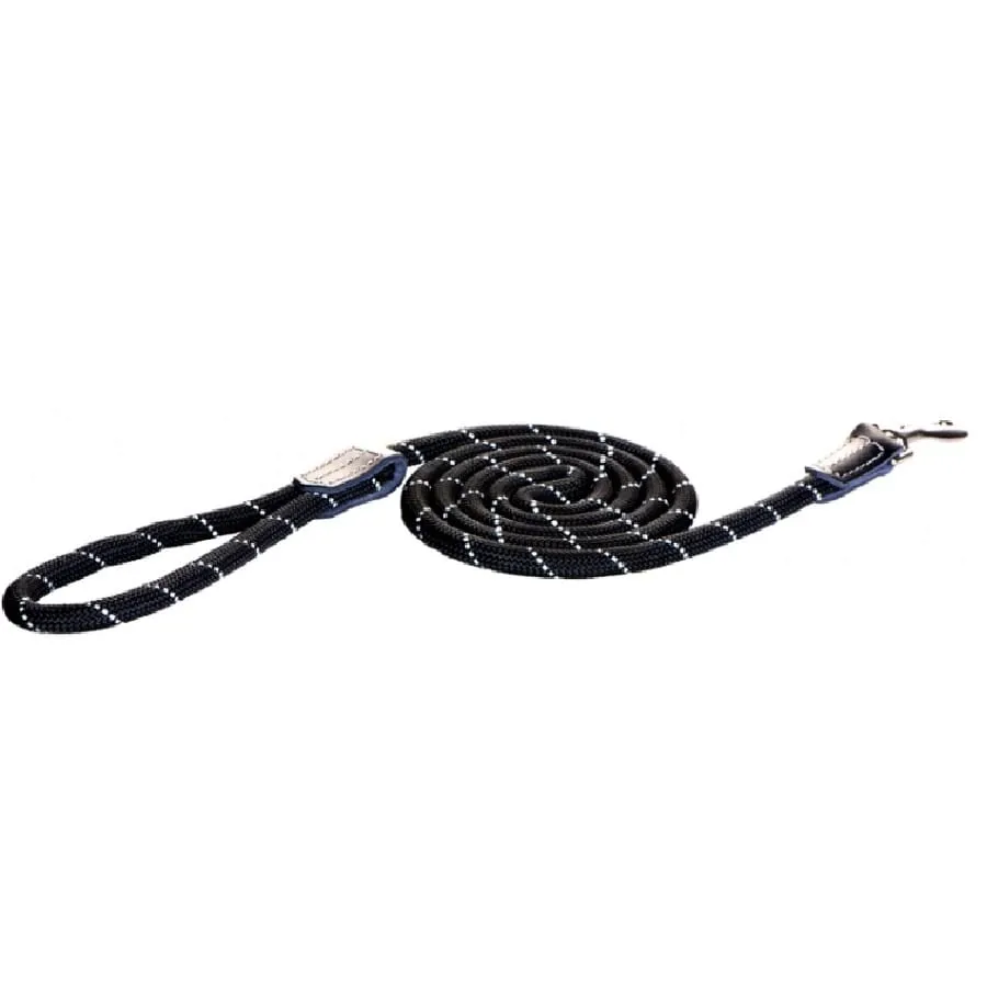 Rogz Rope Dog Lead Black