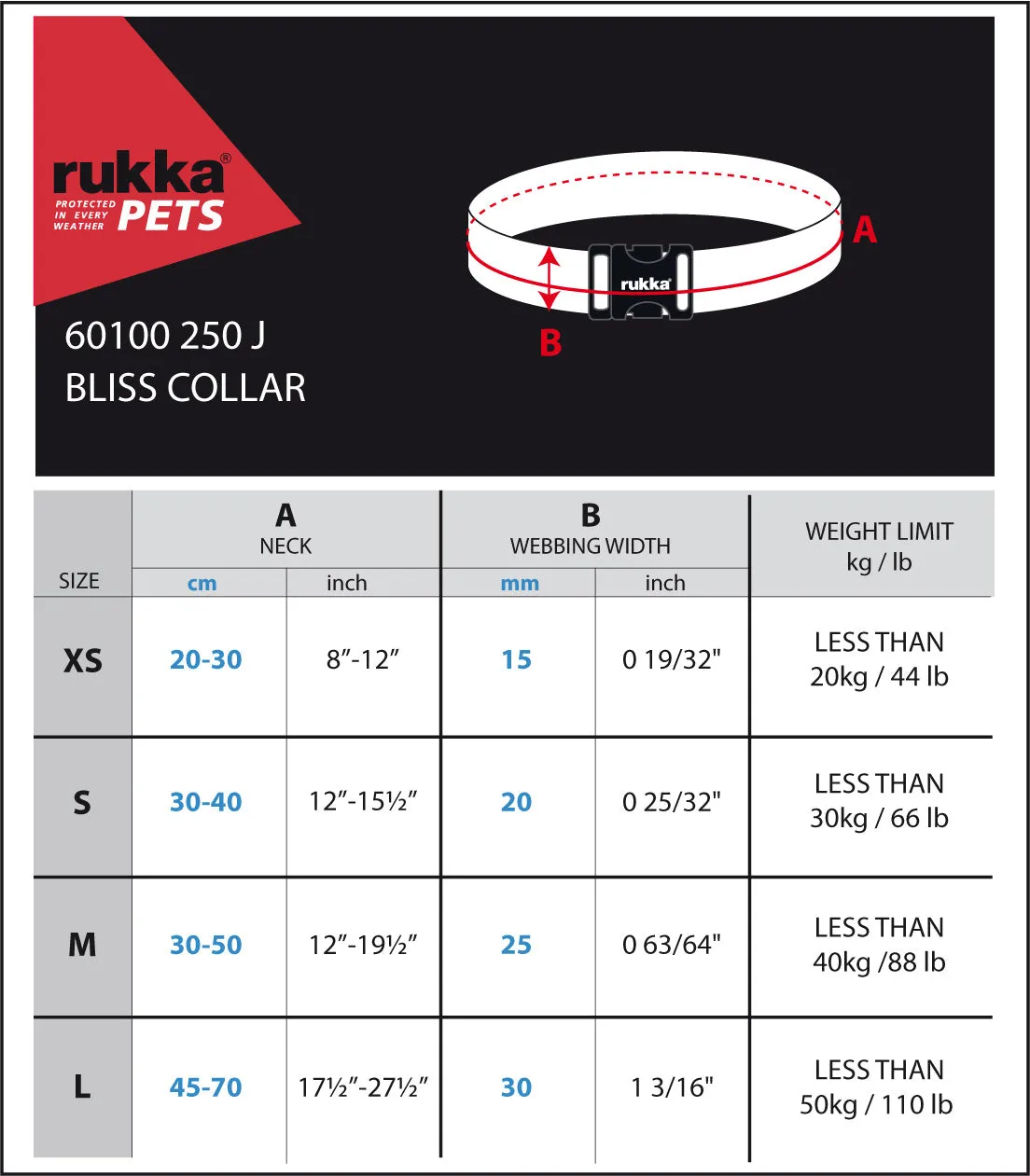 Rukka Bliss Black Collar