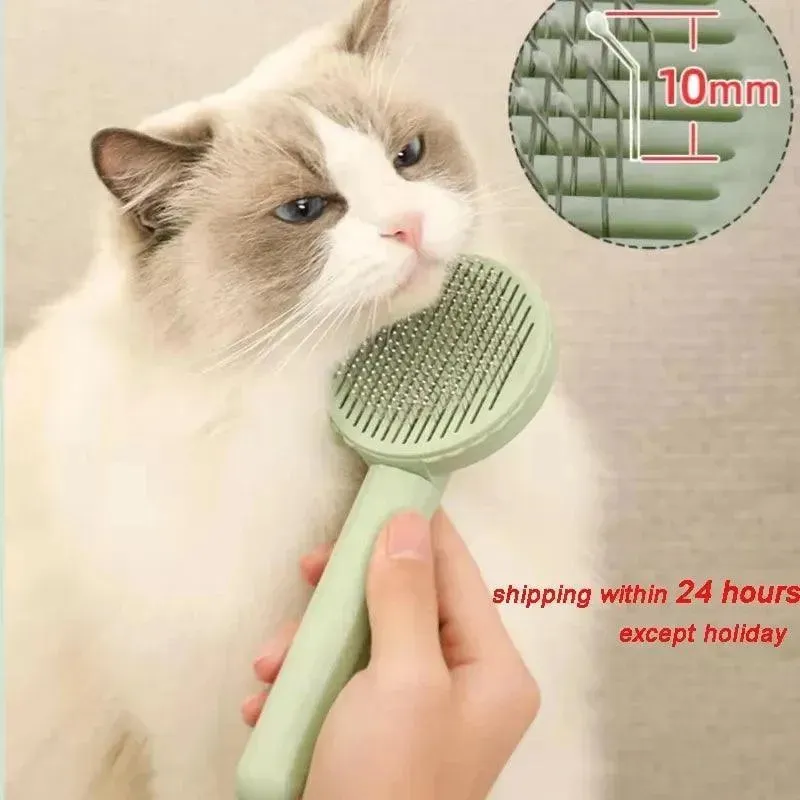 Self Cleaning Pet Grooming Brush for Shedding